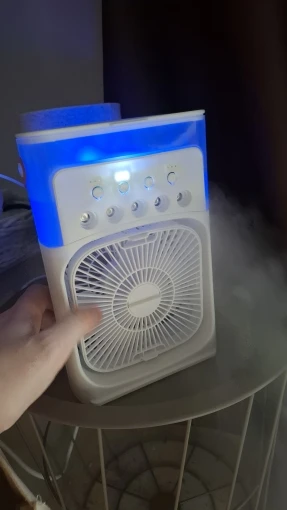 New 3 In 1 Fan AIr Conditioner Household Small Air Cooler LED Night Light Portable Humidifier Air Adjustment Fan Office Home Fan - Image 37