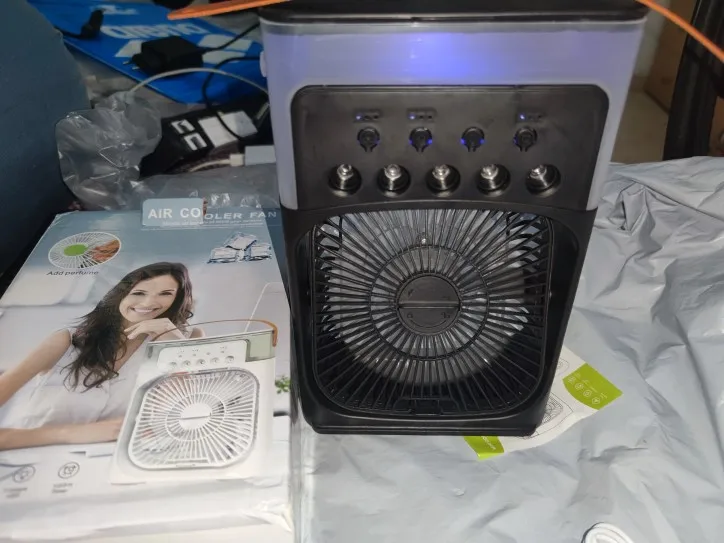 New 3 In 1 Fan AIr Conditioner Household Small Air Cooler LED Night Light Portable Humidifier Air Adjustment Fan Office Home Fan - Image 28