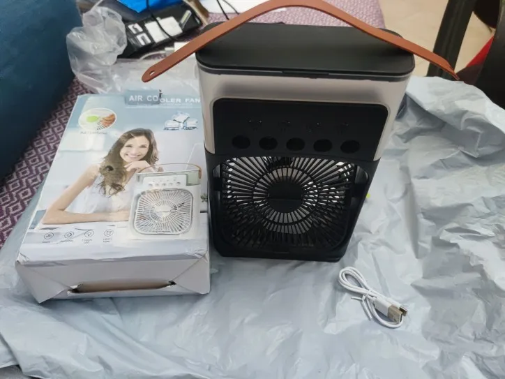 New 3 In 1 Fan AIr Conditioner Household Small Air Cooler LED Night Light Portable Humidifier Air Adjustment Fan Office Home Fan - Image 26