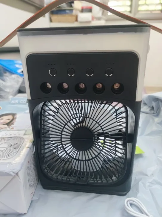 New 3 In 1 Fan AIr Conditioner Household Small Air Cooler LED Night Light Portable Humidifier Air Adjustment Fan Office Home Fan - Image 27