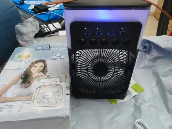 New 3 In 1 Fan AIr Conditioner Household Small Air Cooler LED Night Light Portable Humidifier Air Adjustment Fan Office Home Fan - Image 29