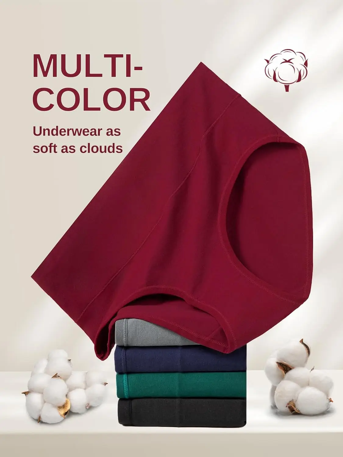 Cotton Underwear for Women High Waisted Full Coverage Briefs Soft Ladies Panties 5 Pack - Image 12