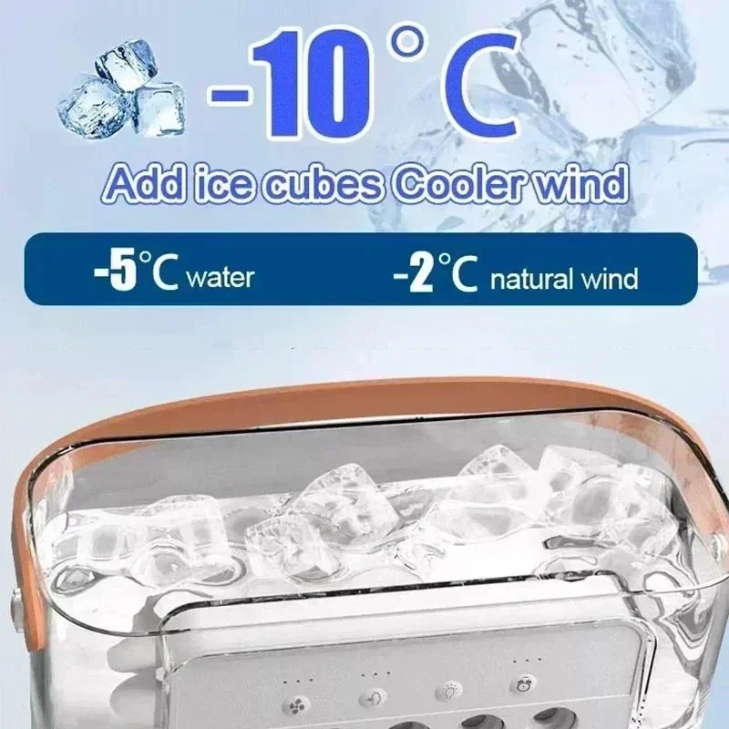 New 3 In 1 Fan AIr Conditioner Household Small Air Cooler LED Night Light Portable Humidifier Air Adjustment Fan Office Home Fan - Image 8