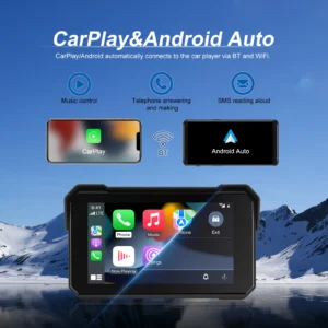 Podofo Wireless Carplay Android Auto Portable Smart Player 5 Inch Multimedia Video Player EQ