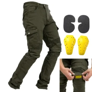 Men Motorcycle Riding Pants Motocross Racing Jeans Protective Pants With 4 X Detachable CE