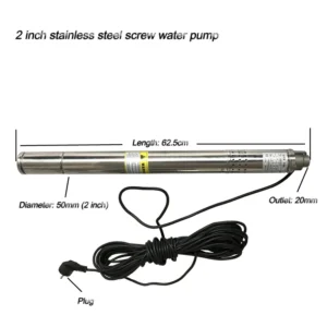 50mm (2 inch) Deep Well Submersible Water Pump Deep Well Water Pump 220V Screw Submersible
