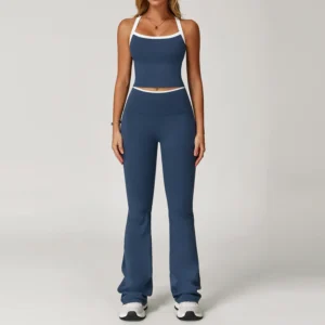 Women's Clothes 2 Pieces Workout Tracksuit Yoga Set Sportswear Gym Clothing High Waist