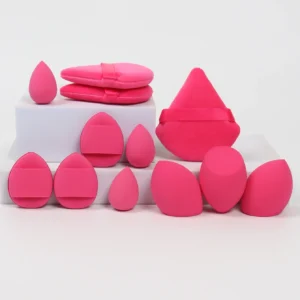 12-Piece All-Purpose Makeup Sponge Set, Made of 3 Loose Powder Puffs, 3 Mini Air Cushion