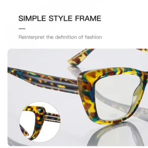 JMISUS Women Korean Style Cat eye Prescription Glasses Handmade Acetate Square Progressive
