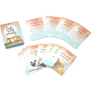 New Cats Against Anxiety Tarot 50 Cards For Self Esteem and Stress Affirmations for Anxiety