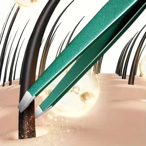 Professional Stainless Steel Tweezers Set for Men & Women High-Precision Slant Tip Beauty
