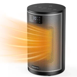 Portable Electric Heater 1500W PTC Ceramic Space Heater 10inch Instant Warmth Quiet Air Blower