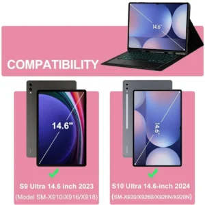 For Samsung Galaxy Tab S12 Ultra 14.6 " SM-X940/X946B 12inch Keyboard Tablet Case Luxury PU