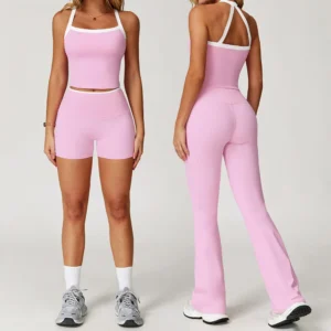 Women's Clothes 2 Pieces Workout Tracksuit Yoga Set Sportswear Gym Clothing High Waist Women's Clothes 2 Pieces Workout Tracksuit Yoga Set Sportswear Gym Clothing High Waist