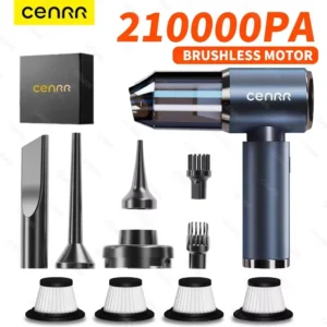 CENRR 210000PA Mini Car Vacuum Cleaner Wireless Powerful Vacuum Car Cleaner Handheld Portable