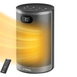 Ateroll Electric Heater, 1500W Energy Efficient Space Room Heater, Upgrade Remote Portable