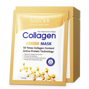 20pcs Hyaluronic Acid Collagen Face Mask Skincare Moisturizing Firming Hydrating Facial Masks