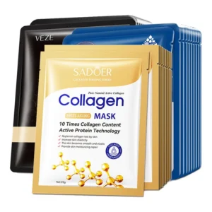 20pcs Hyaluronic Acid Collagen Face Mask Skincare Moisturizing Firming Hydrating Facial Masks