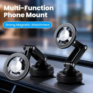 Metal Magnetic Car Phone Holder Magnetic Foldable Vacuum Suction Phone Mount Adjustable Metal Magnetic Car Phone Holder Magnetic Foldable Vacuum Suction Phone Mount Adjustable