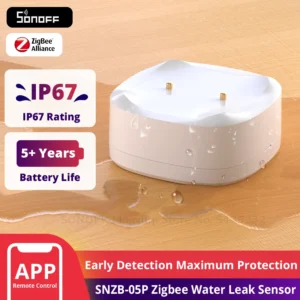 SONOFF SNZB-05P Zigbee 3.0 Water Leak Sensor Leaking and Dripping Detection Real-time Alerts