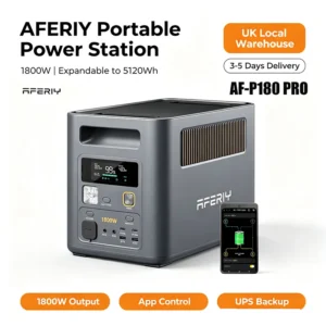 AFERIY AF-P180 PRO Portable Power Station 1800W Expandable to 5120Wh LiFePO4 Solar Generator