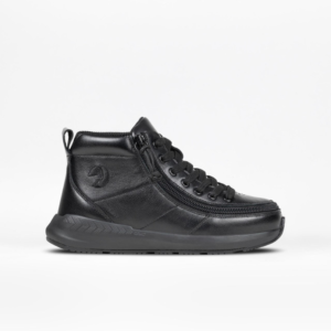 Billy Footwear (Kids) - High Top Black Goat Classic Leather Shoes - View 1